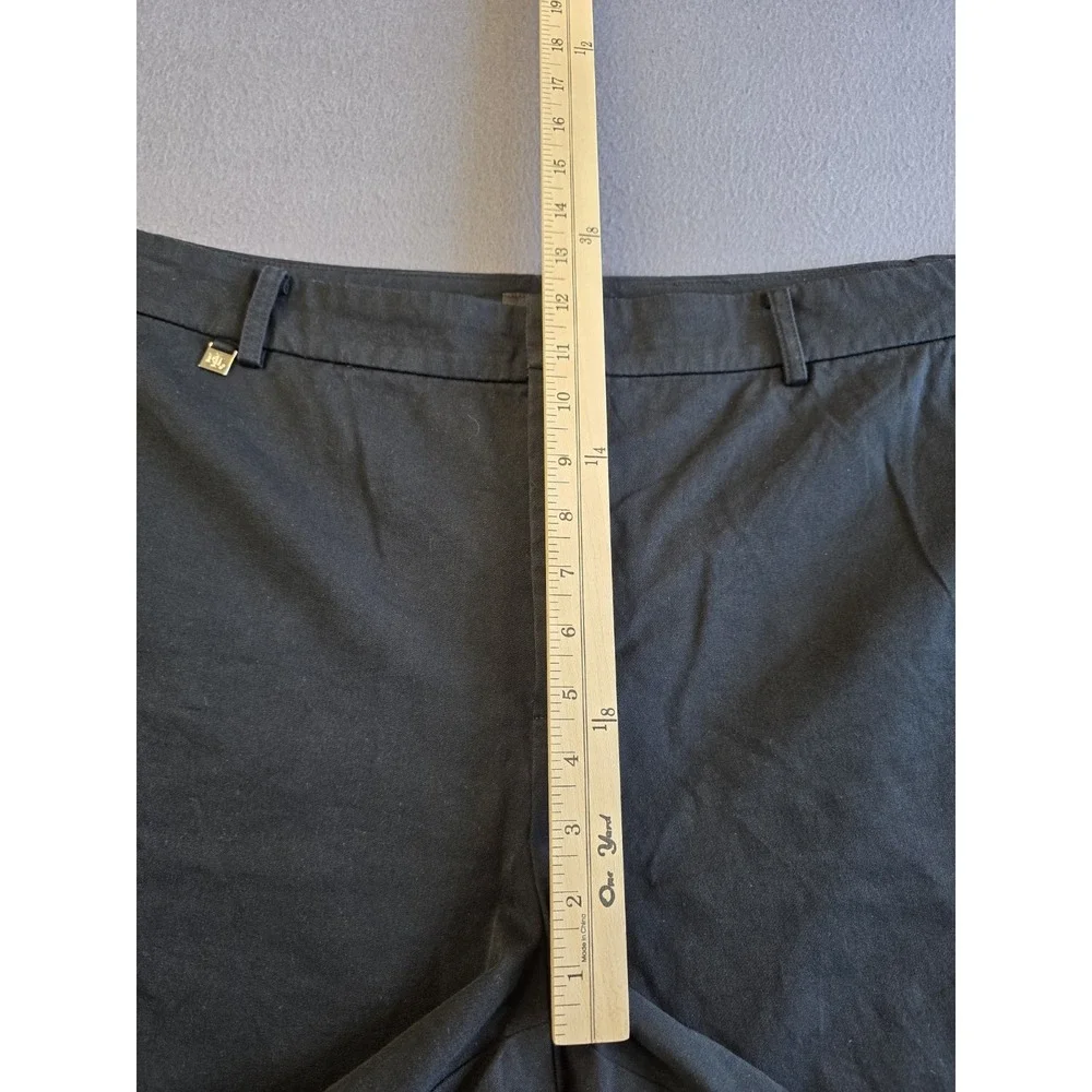Lauren Ralph Lauren Womens 22W 22+‎ Plus Size Black Chino Shorts Classic Cotton